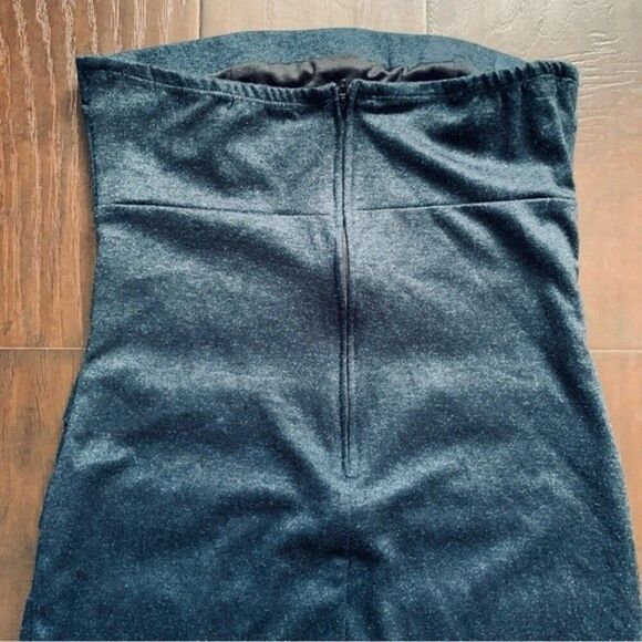 Forever 21 Blue Jean Denim-Like Bodycon Strapless Mini Dress - Picture 6 of 8